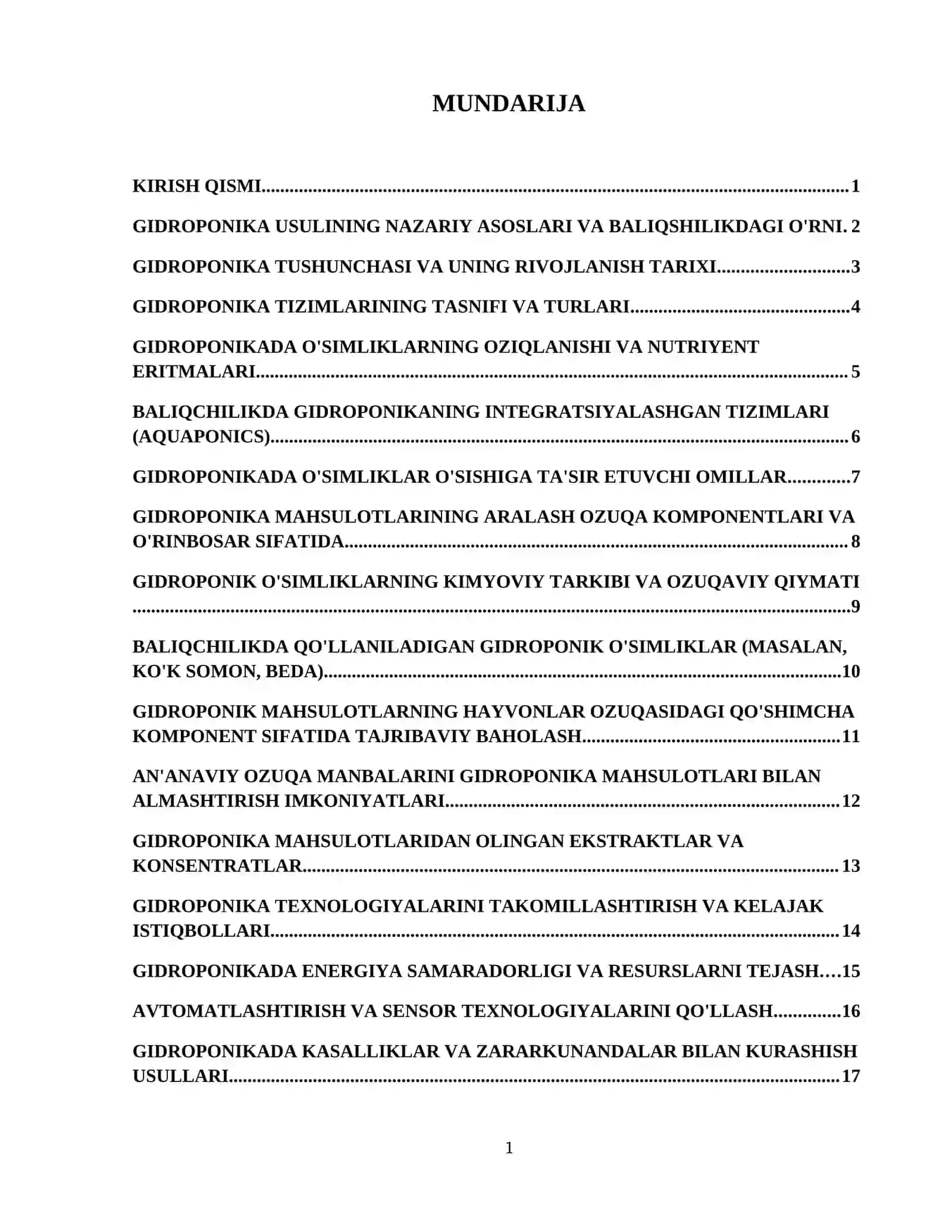Gidroponika ónimlerin aralas jem komponentleri sipatında qollaw hám orin almastırıw imkaniyatları 2