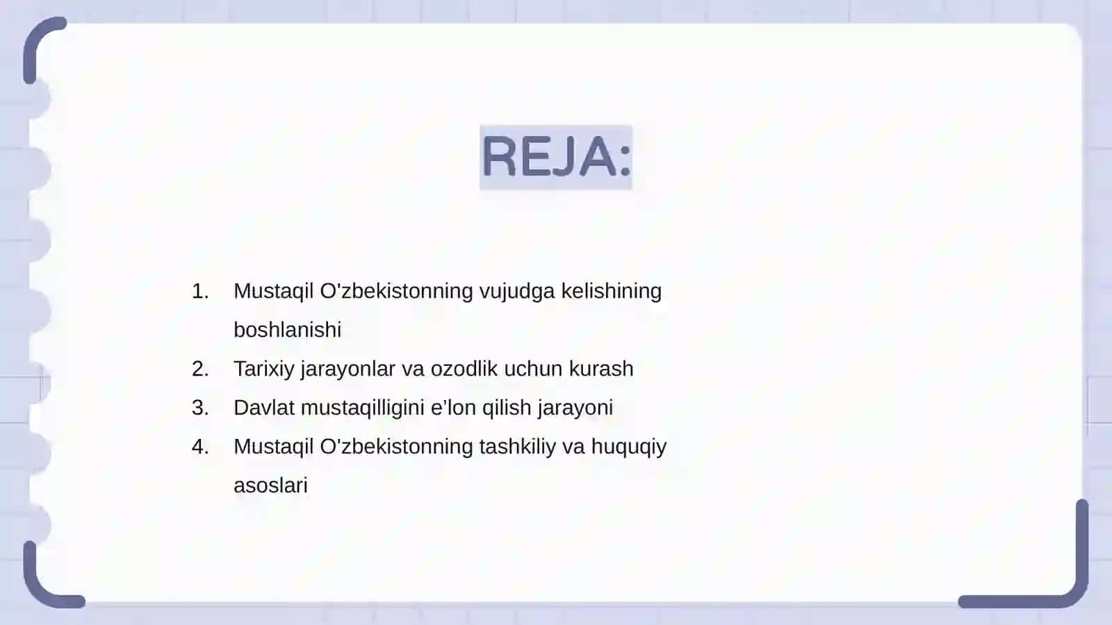 Mustaqil O'zbekiston Respublikasi tashkil topishi 2