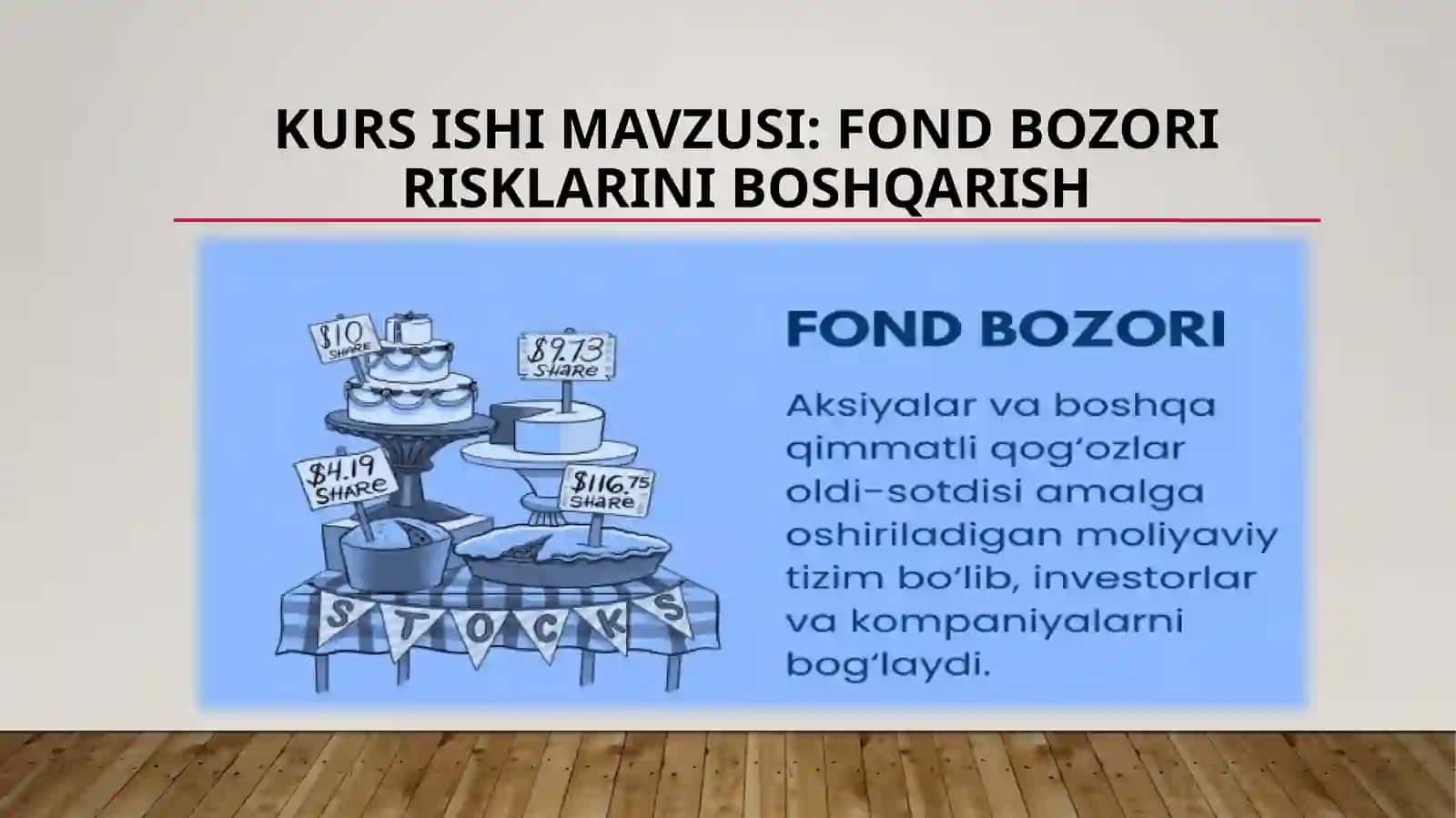 Fond bozori risklarini boshqarish 2