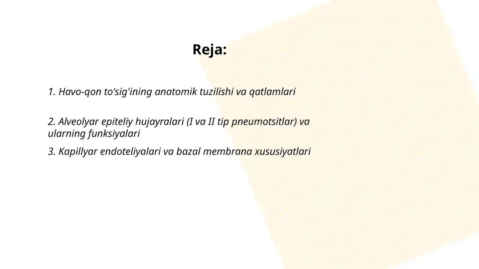 Havo-qon to'sig'ining tuzilishi, vazifalari va patologiyasi 2