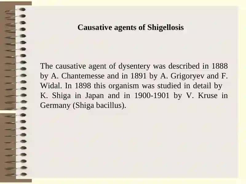Causative agents of Shigellosis 2