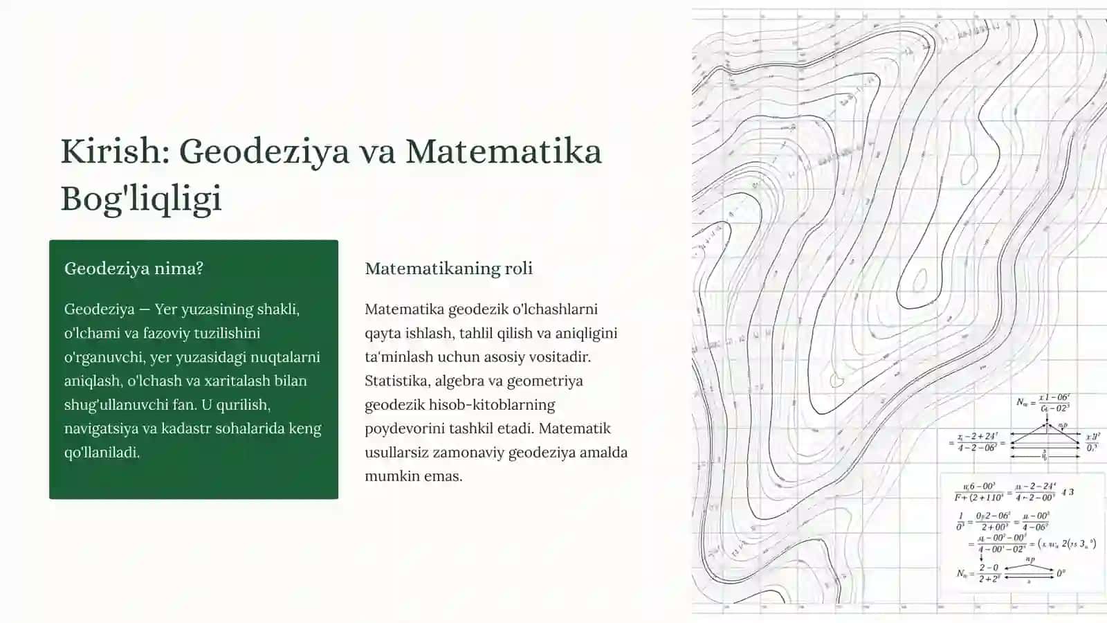 Geodeziyada Tasodifiy Miqdorlar:MatematikaniQo'llash 2
