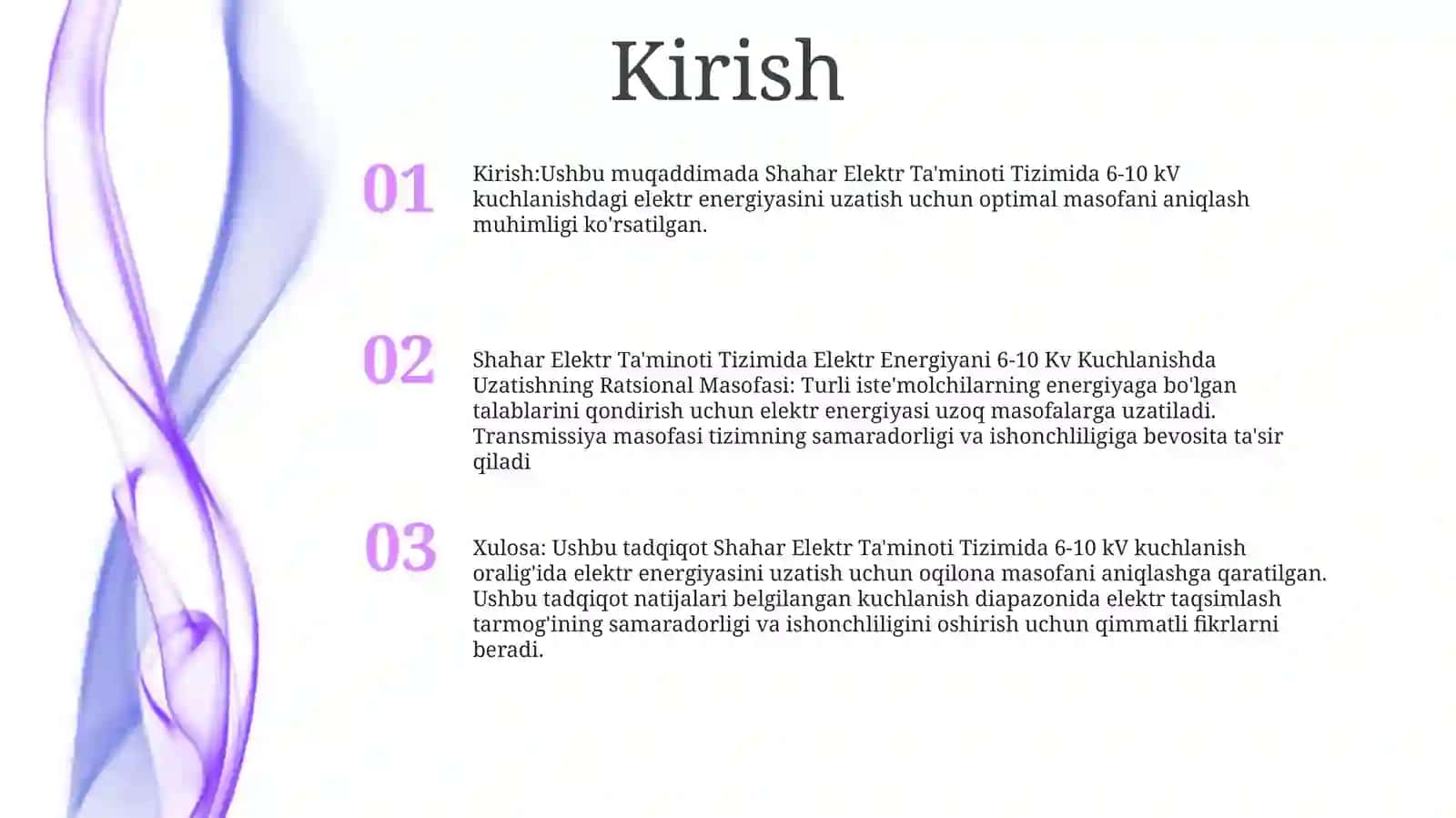 Shahar Elektr Ta’Minoti Tizimida Elektr Energiyani 6-10 Kv Kuchlanishda Uzatishning Ratsional Masofasi 2
