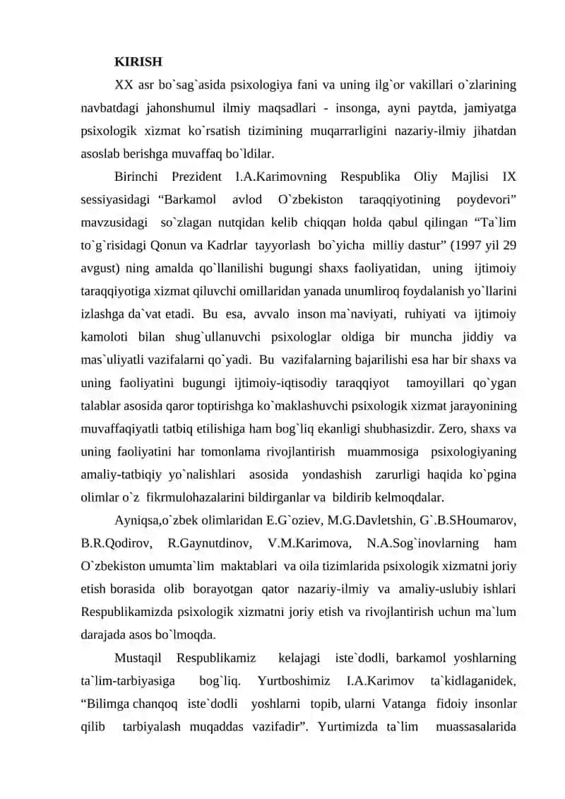 Ta`lim so`hasidagi psixologik xizmatlar 2