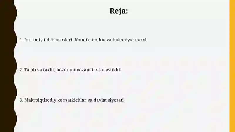 Iqtisodiy tahlilning asosiy tamoyillari 2