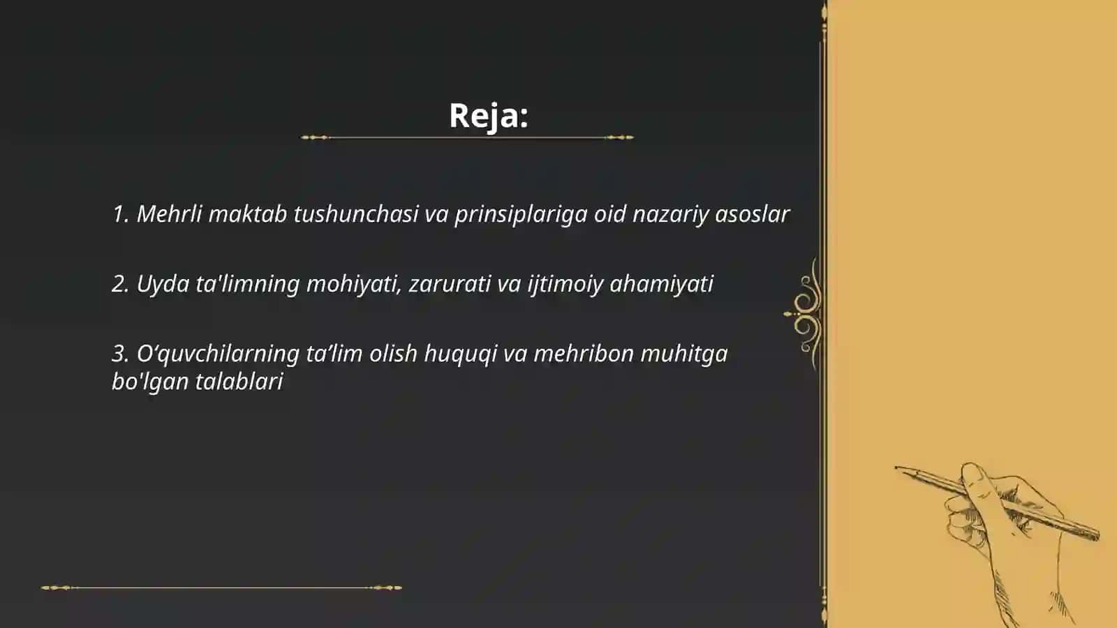 Mehrli maktab va uyda ta'lim zarurat va huquqiy asoslari 2