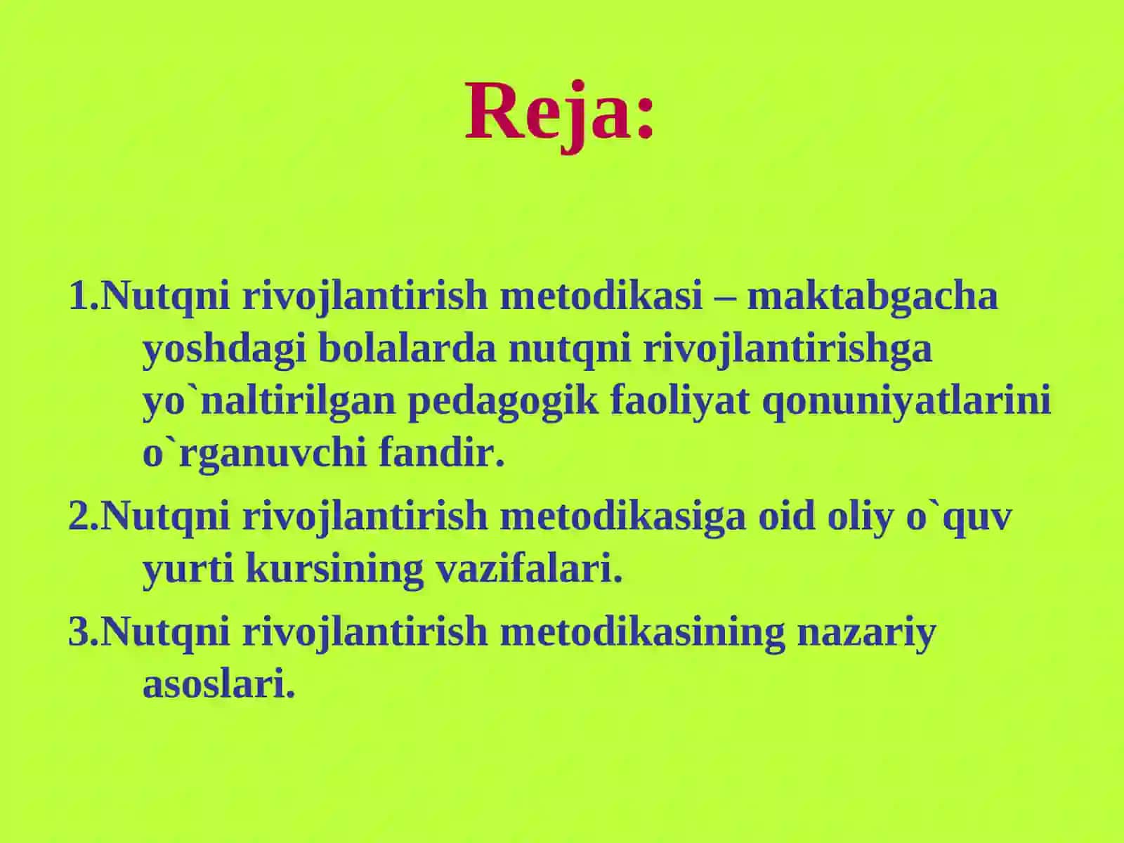 Bolalar nutqni rivojlantirish fanining ilmiy nazariy asoslari 2