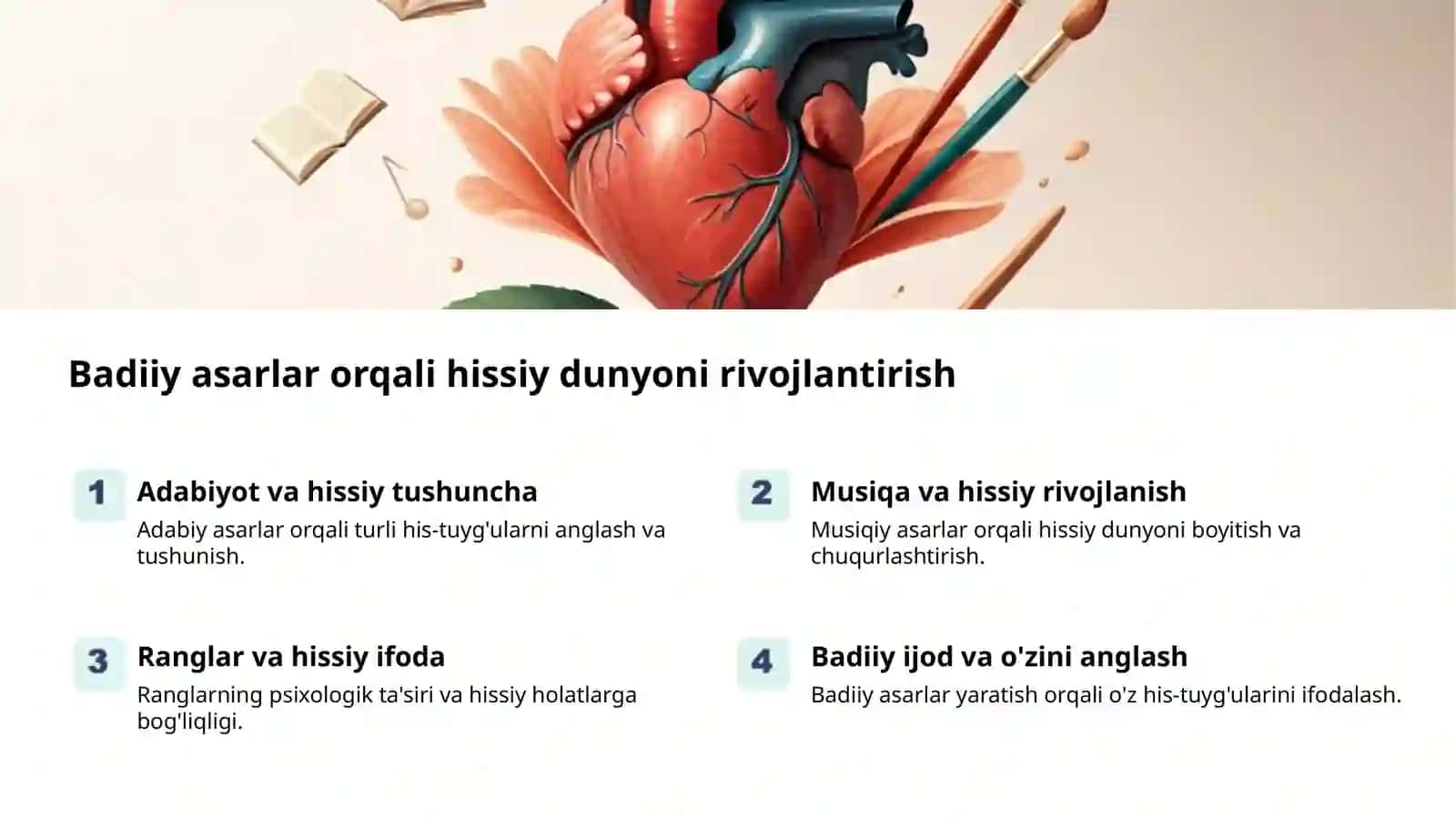 Estetik tarbiya: go‘zallik va ijod 2