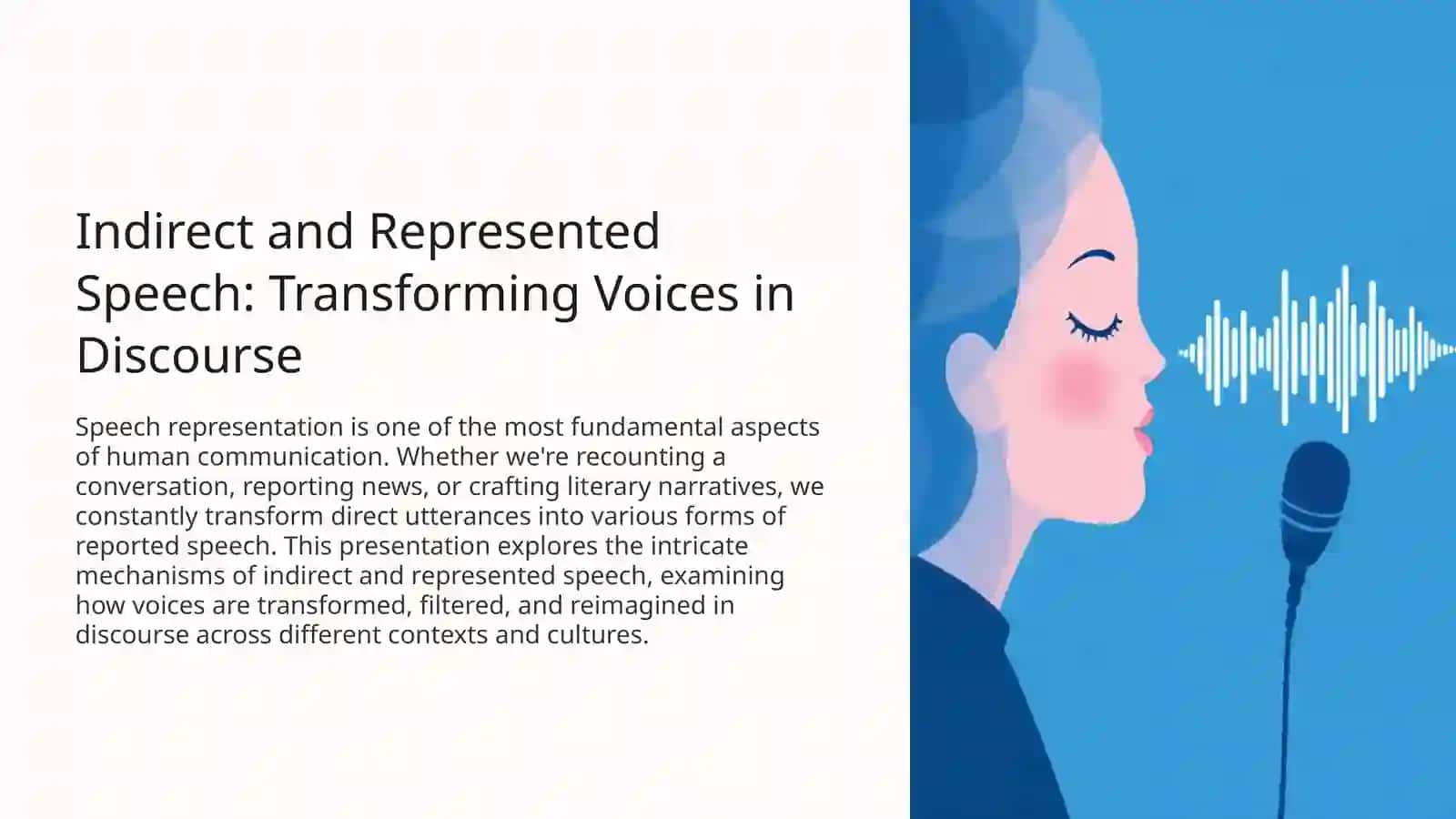 Indirect and Represented Speech 2