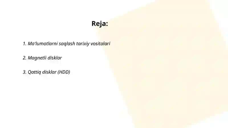 Ma'lumotlarni saqlash tarixiy vositalari 2