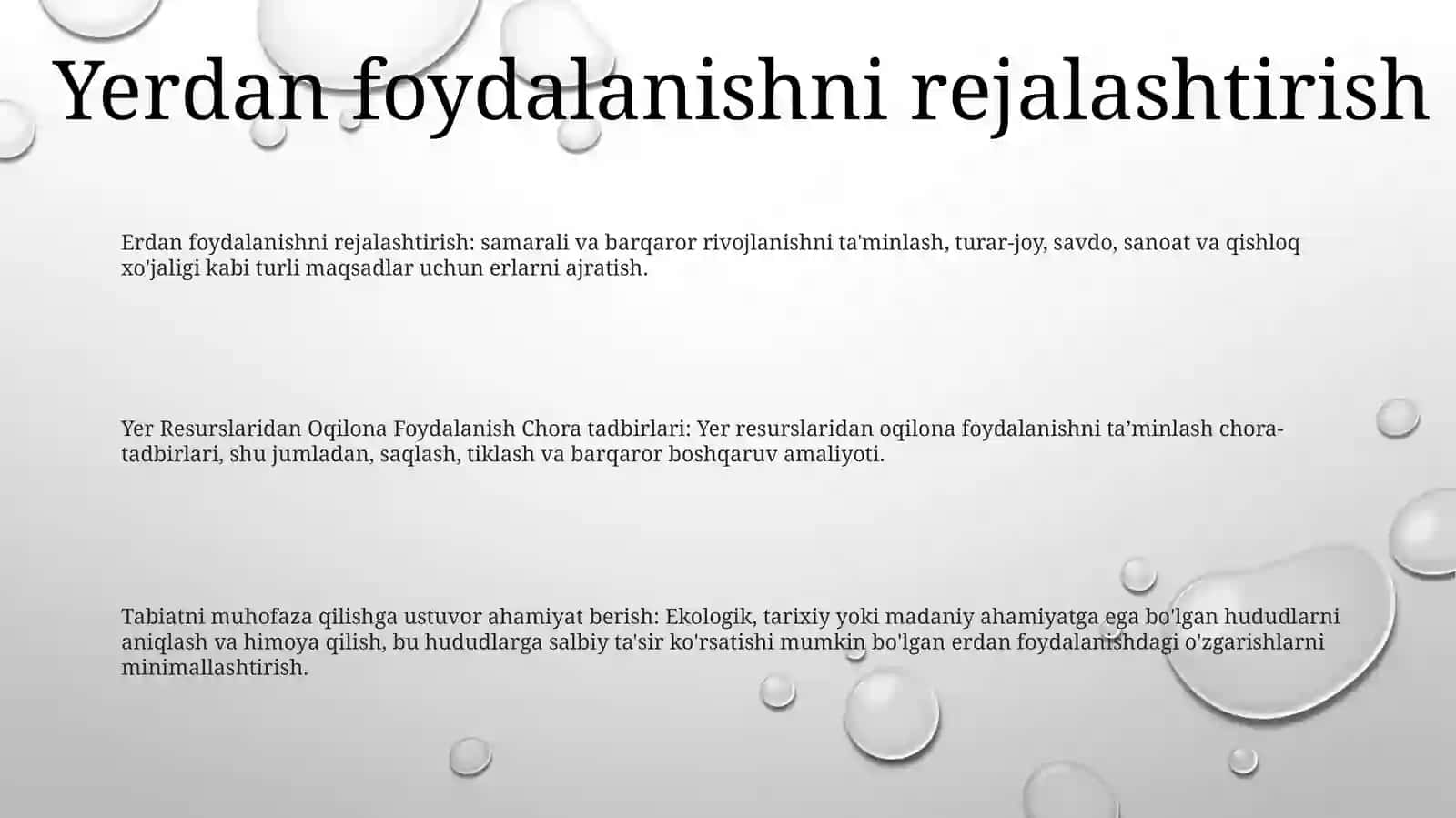 Yer Resurslaridan Oqilona Foydalanish Chora Tadbirlari 2