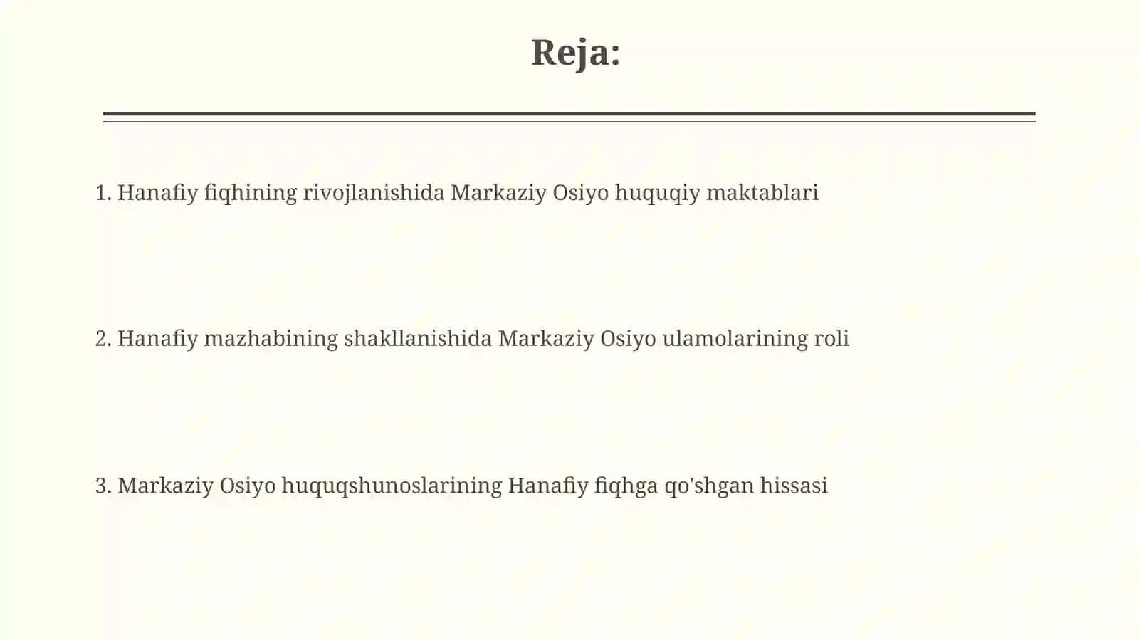 Hanafiy mazhabi rivojida Markaziy Osiyo faqihlarining roli va hissasi 2
