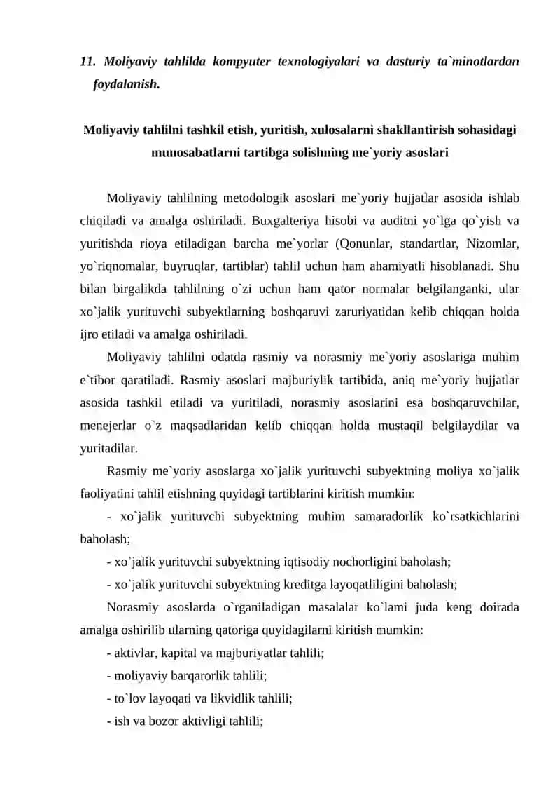 Moliyaviy faoliyatni tushunchasi tashkil etish, taqsimlash va foydalanish 2