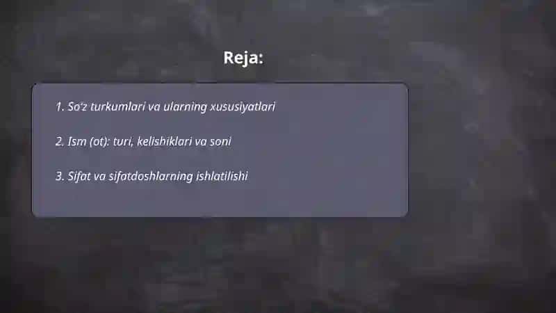 GRAMMATIKA VA GRAMMATIK MA'LUMOTLAR 2