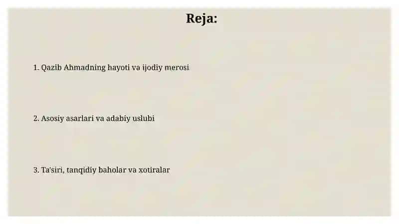 Qazib Ahmadning hayoti va ijodiy merosi 2