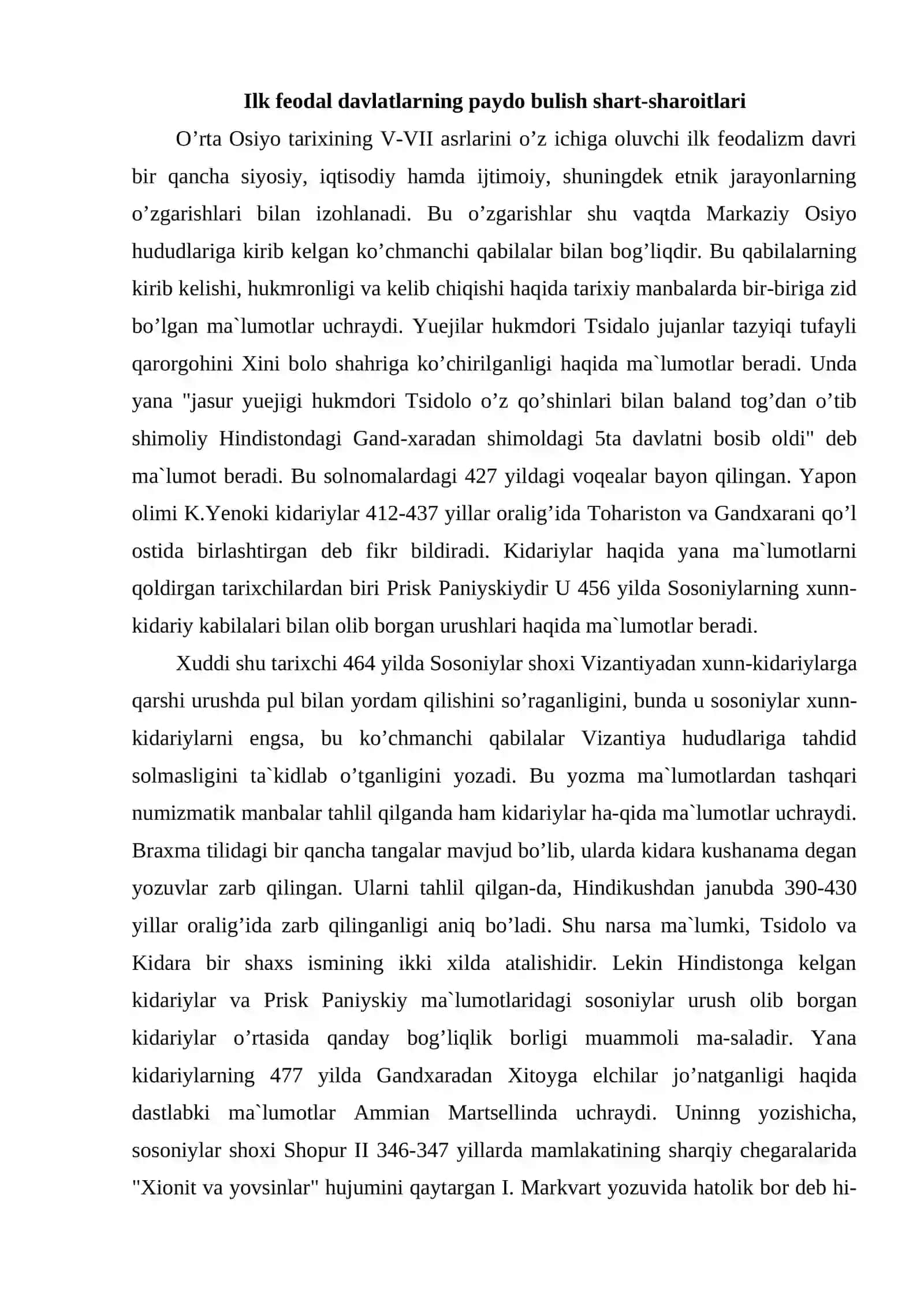 O’rta Osiyoning ilk o’rta asrlardagi tarixiy geografiyasi 2