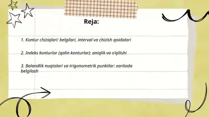 Topogirafik kartadagi relyef elementlarining tasvirlanishi 2