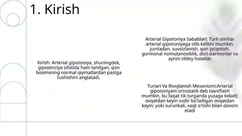 Arterial Gipotensiya Sabablari, Turlari Va Rivojlanish Mexanizmi 2