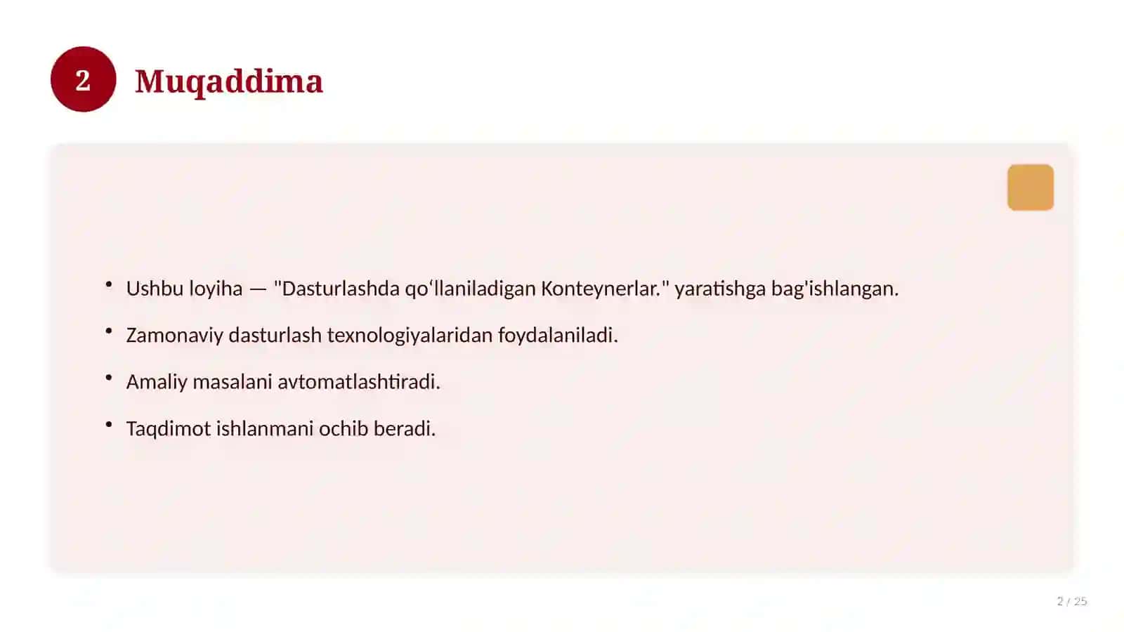 Dasturlashda qoʻllaniladigan Konteynerlar 2