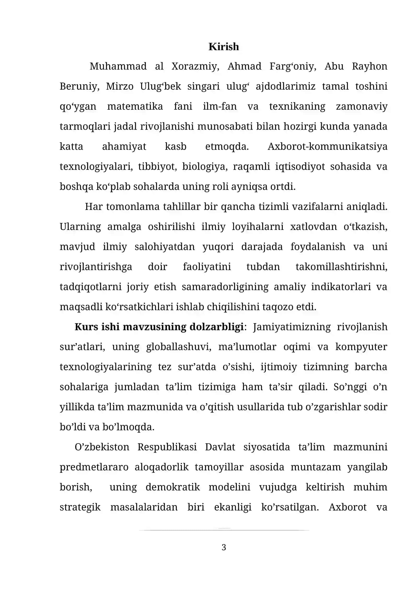 Matematika fanining rivojlanishi 2