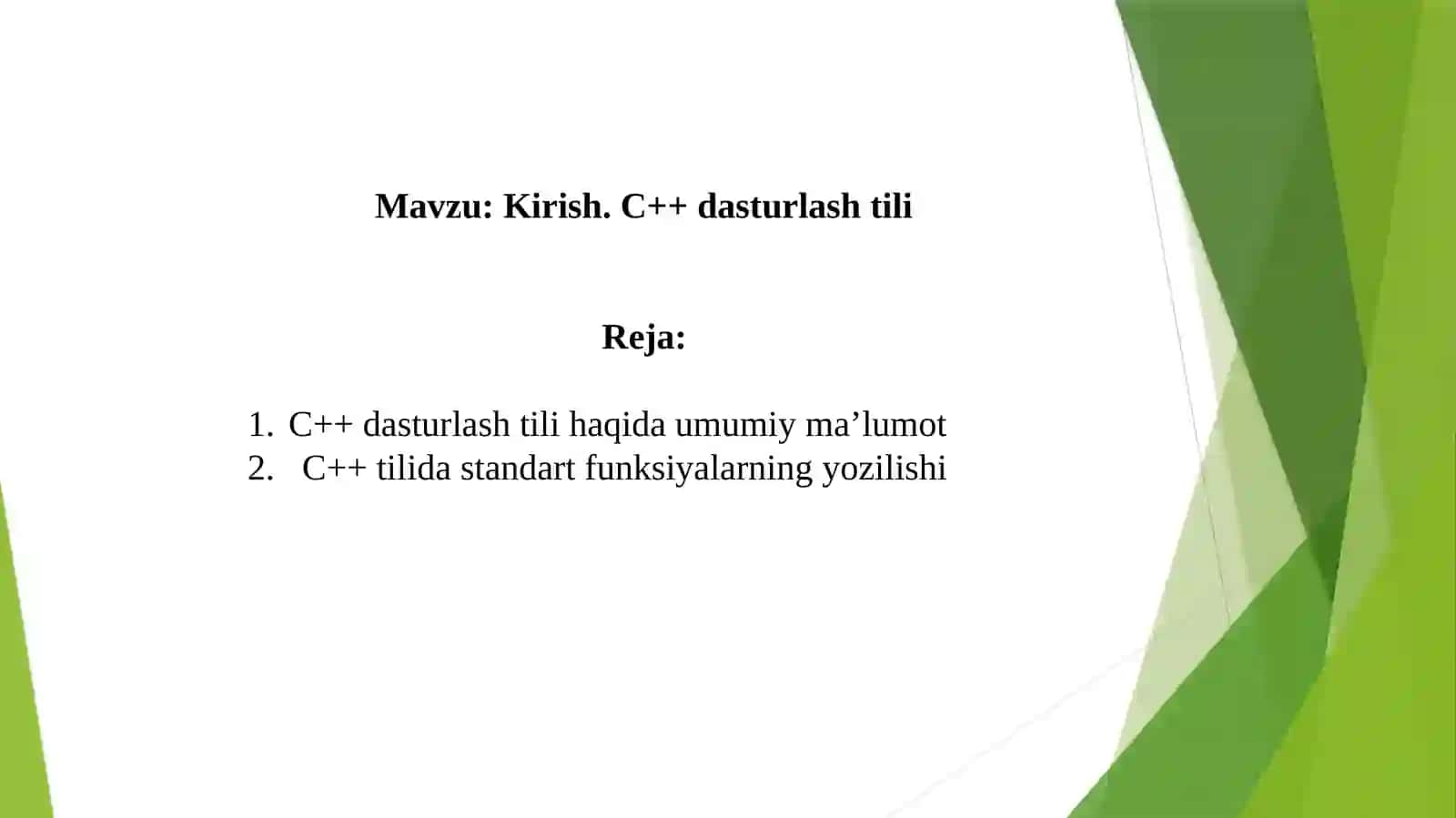 DASTURLASH ASOSLARI FANIDANTAYYORLAGAN TAQDIMOTI 2