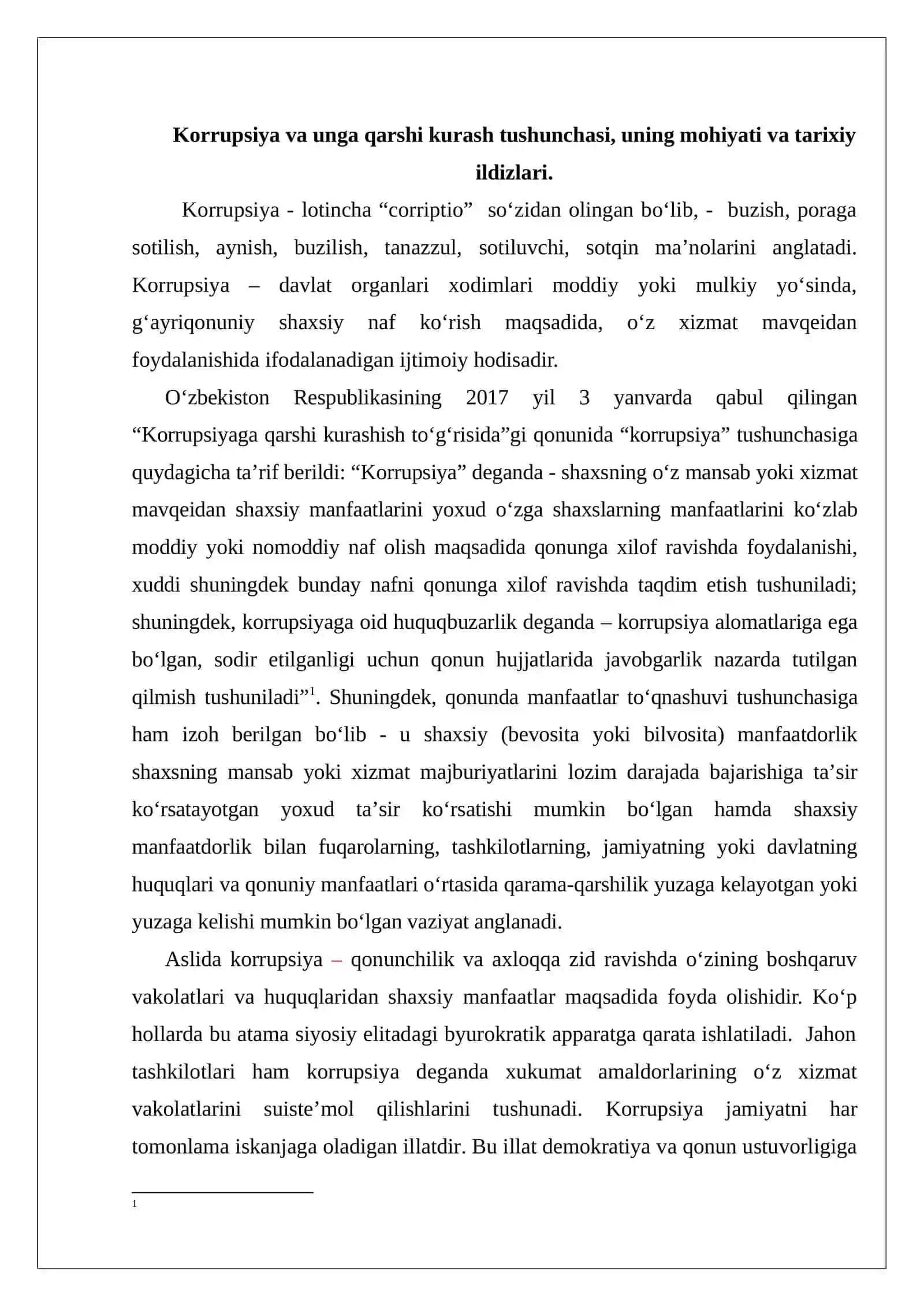 Korrupsiyani vujudga keltiruvchi omillar, kelib chiqish sabablari 2
