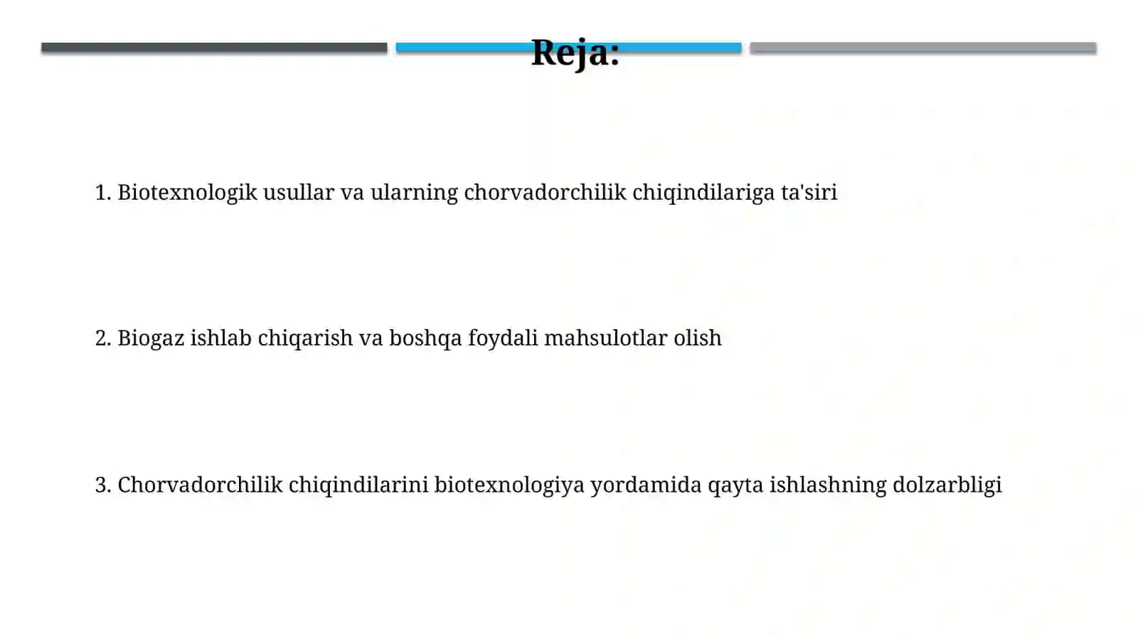 Chorvadorchilik qoldiq maxsulotlarini qayta ishlashda biotexnologiyadan foydalanish 2