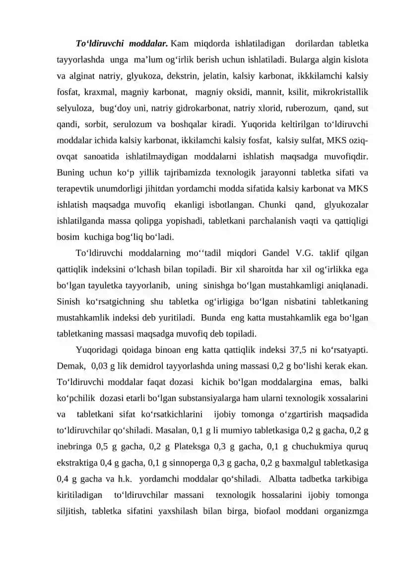 Yordamchi moddalar 2