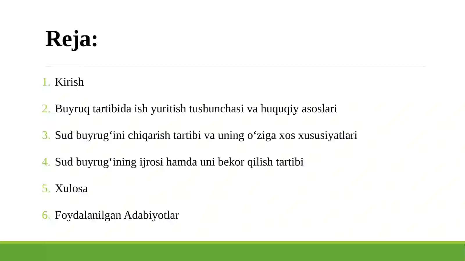 Sud buyruq tartibi da ishyuritish tushunchasi va tartibi 2