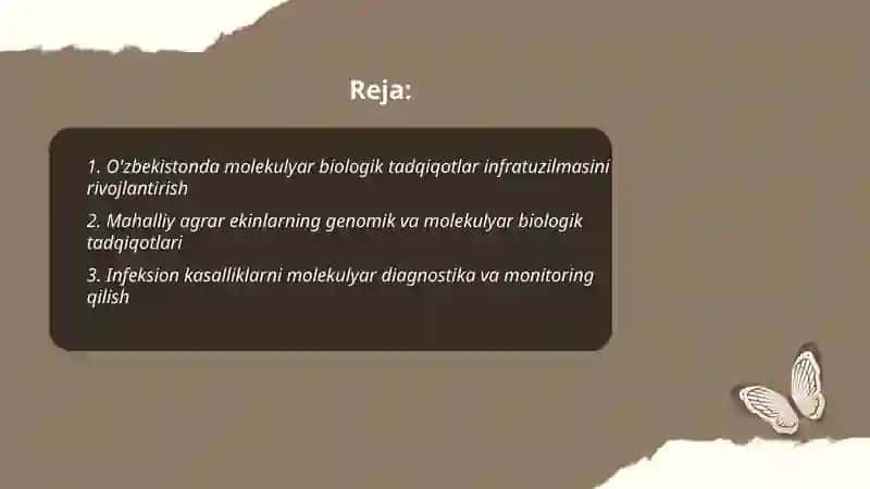 O'zbekistonda molekulyar biologik tatqiqotlar 2