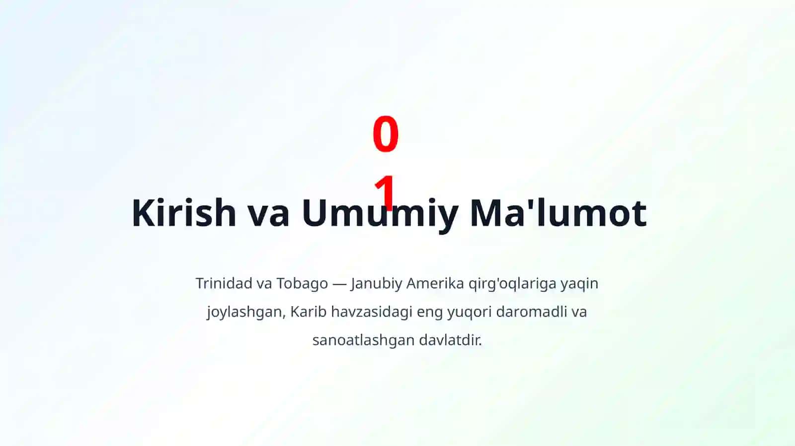 Trinidad va Tobagoning tabiiy sharoiti va iqtisodiyoti 2