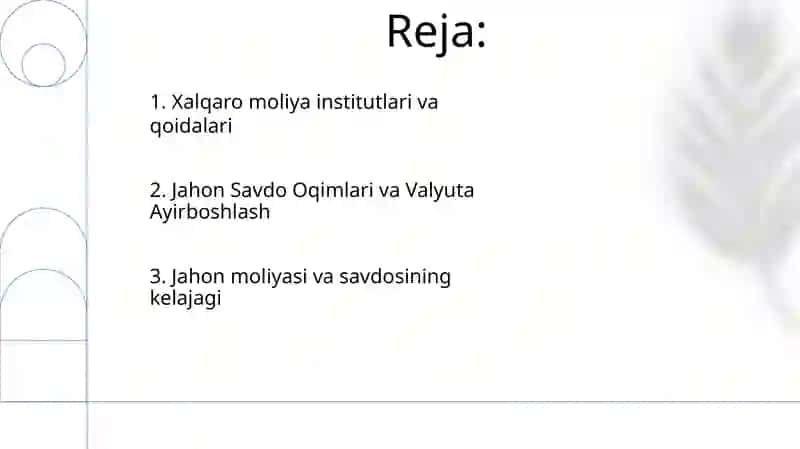 Xalqaro iqtisodiy faoliyat 2