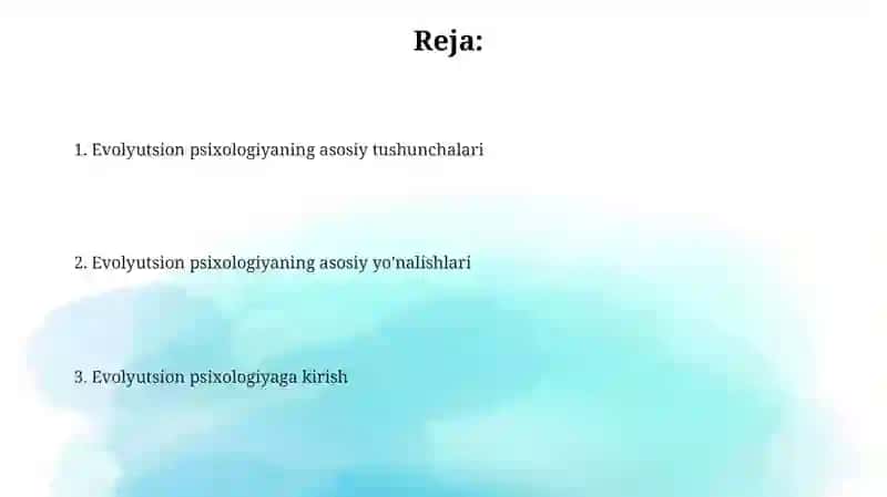 Evolutsion psixologiyagakirish 2