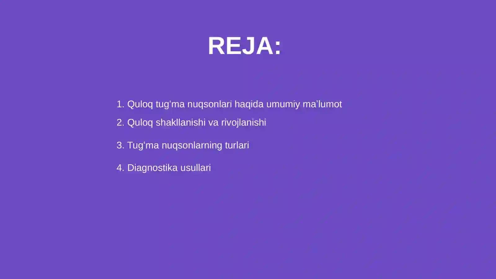 Quloq tugʻma nuqsonlari 2