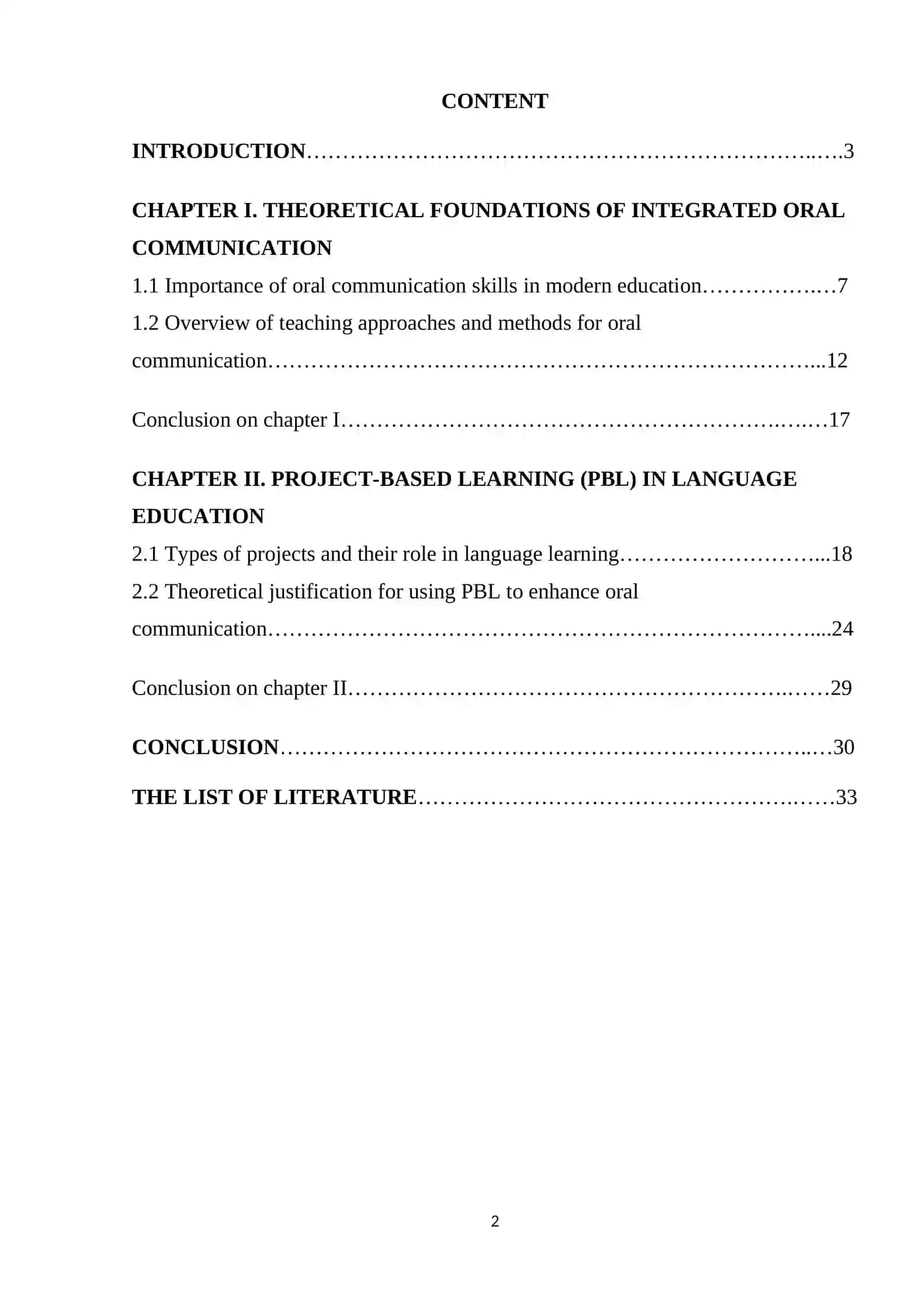 USING PROJECT: BASED LEARNING TO ENHANCE INTEGRATED ORAL COMMUNICATION 2
