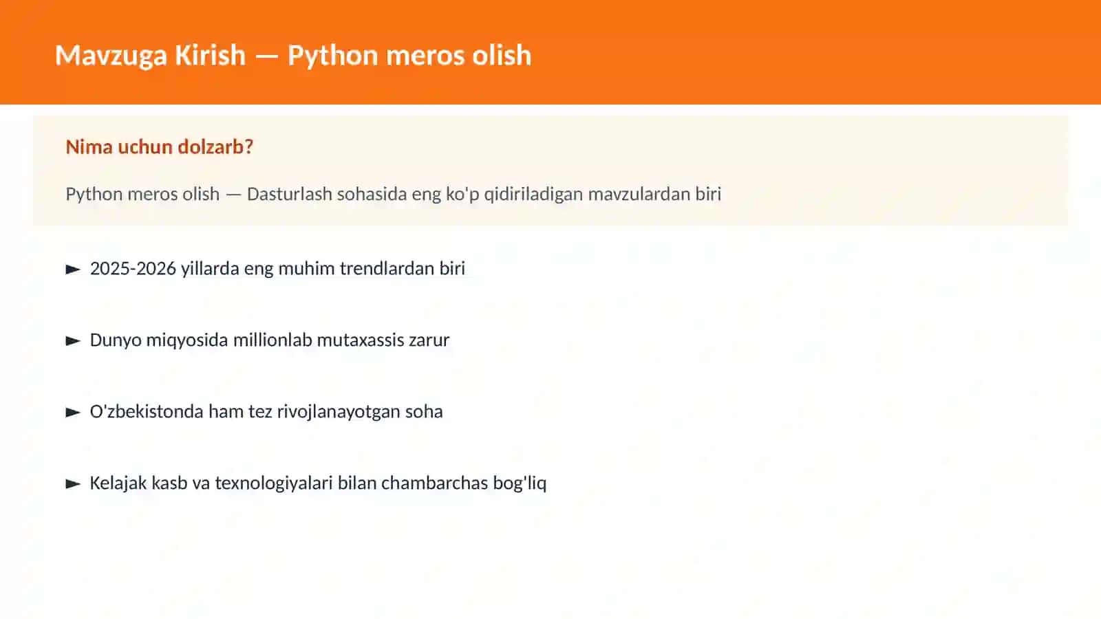 Python meros olish 2