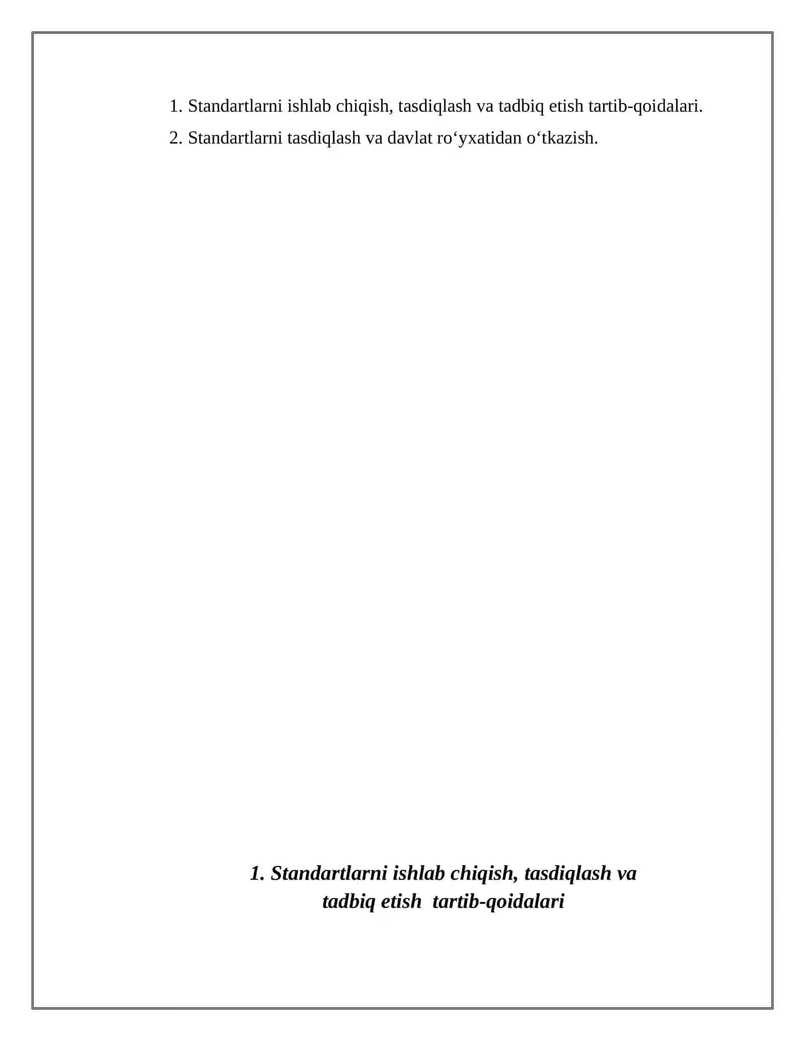 Stаndаrtlаrni ishlаb chiqish, tаsdiqlаsh vа tаdbiq etish tаrtib-qоidаlаri 2