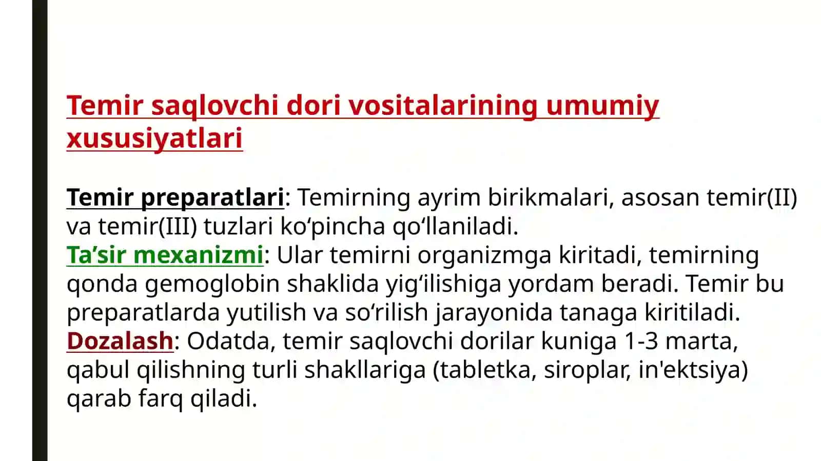 Temir saqlovchi dori vositalarining qiyosiy tahlili 2