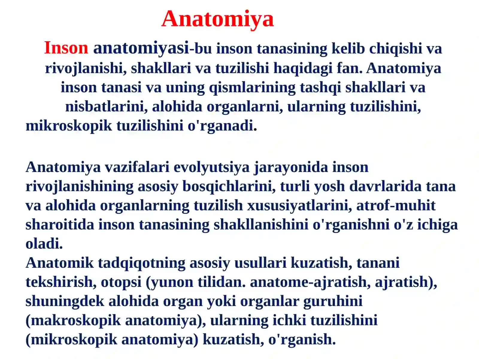 Tana yuzalari va o‘qlari. Umurtqa pog’onasi. Ko‘krak qafasi 2