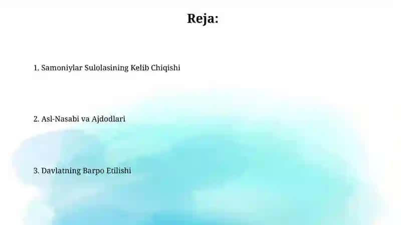 Somoniylar Sulolasining kelib chiqishi 2