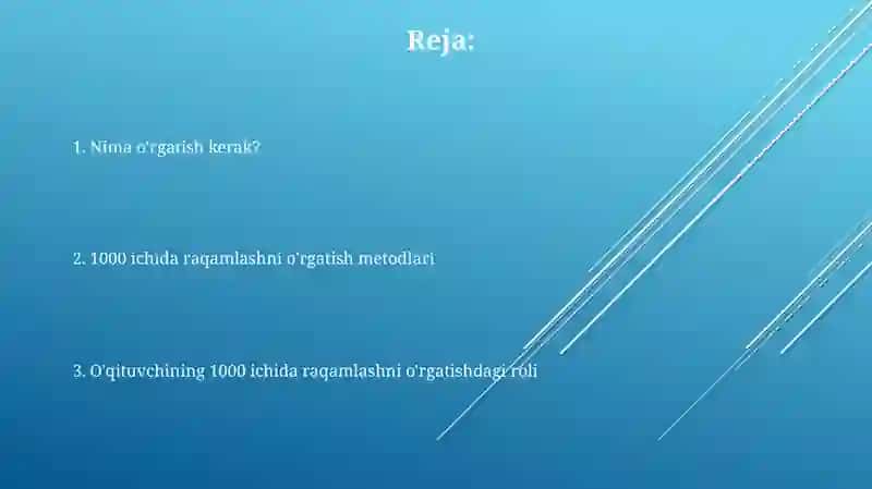 1000 ichida sonlar niomerlashni o'rgatish 2