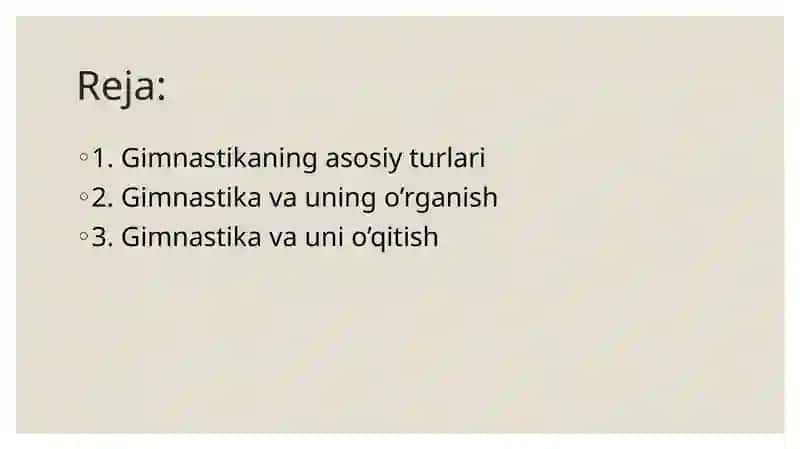 Gimnastika va uni o’qitish 2