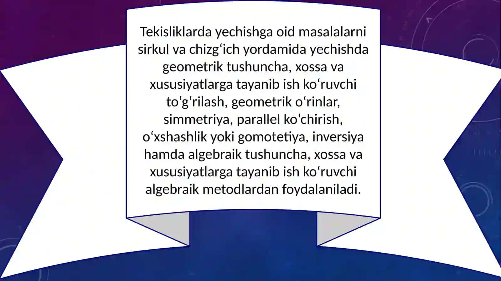 Yasashga doir masalalar, ularni yechish bosqichlari 2