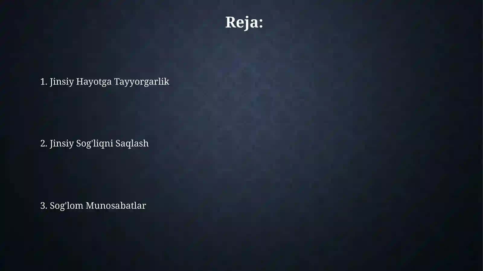 Jinsiy Hayotga Tayyorgarlik 2