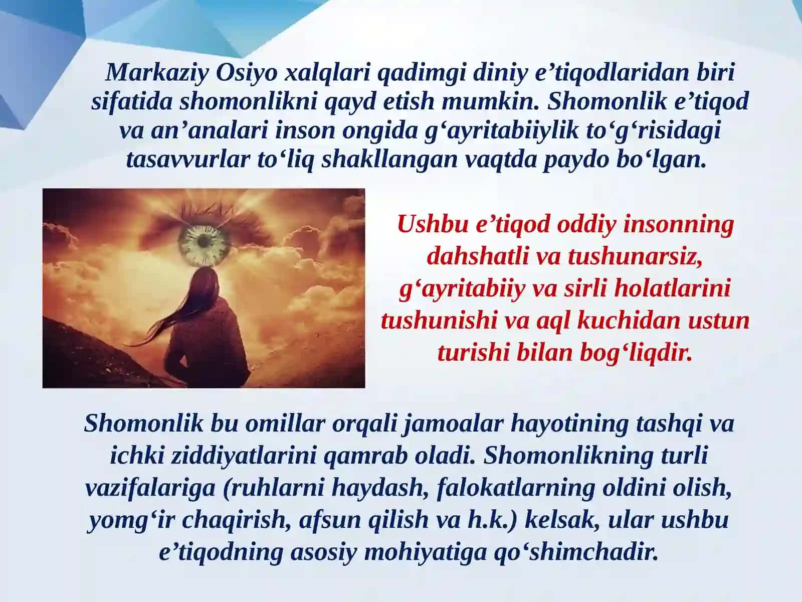 Markaziy va O'rta Osiyo'da shomonlikning zamonaviy ko'rinishlari 2