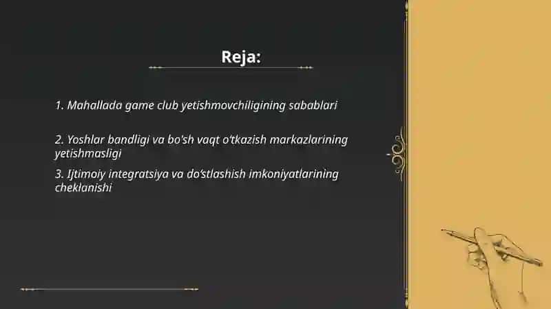 Mahallada Game club yetishmovchiligi 2
