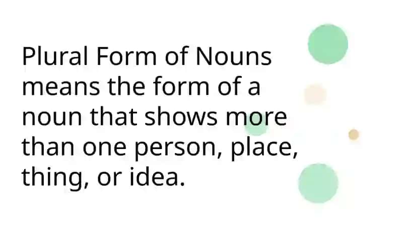 Plural Form of Nouns 2