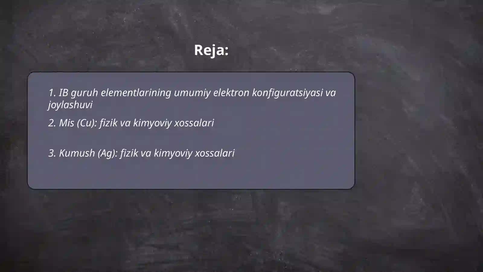 IB guruh elementlari 2