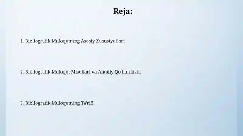 Bibliografik Muloqot 2