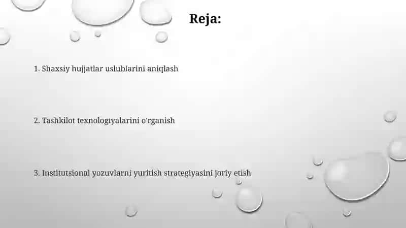 Shaxsiy ish qogʻozlari uslubi 2